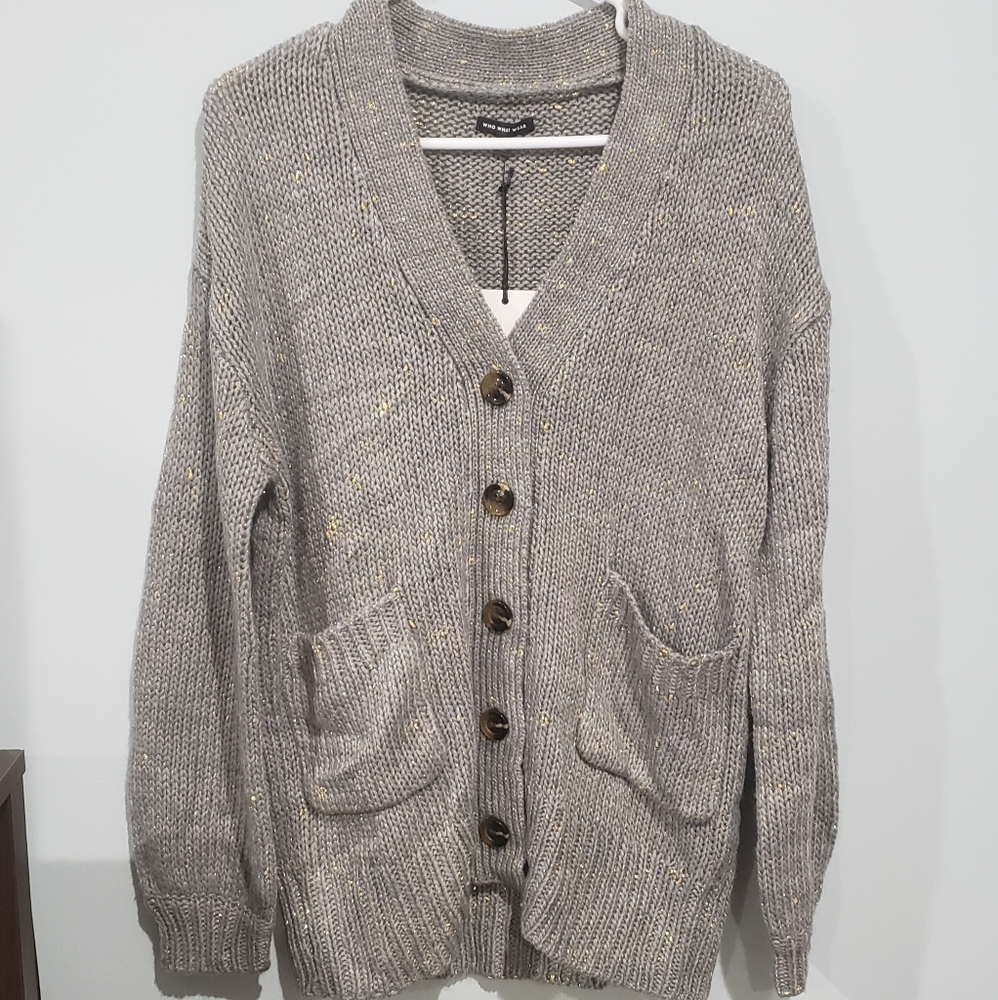 Who What Wear Grey Button Up Cardigan